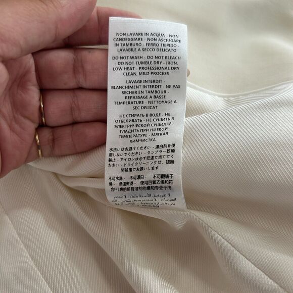 Stella McCartney Cream with White Lapel 1-Button Breast Pocket Blazer 42 / 12 - Picture 8 of 13